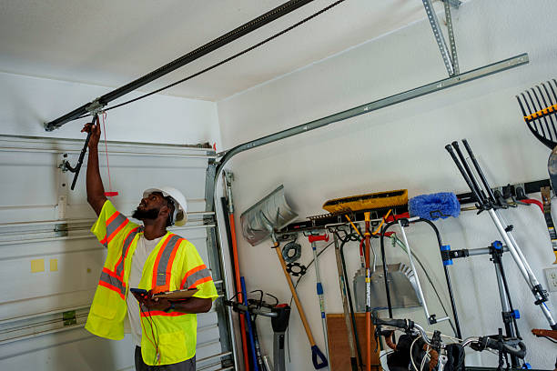 Professional Garage Door Roller Replacement technician working in Wake Forest, NC